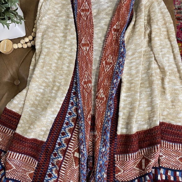 Altar’d State Fringe Aztec Cardigan Medium - Picture 5 of 5